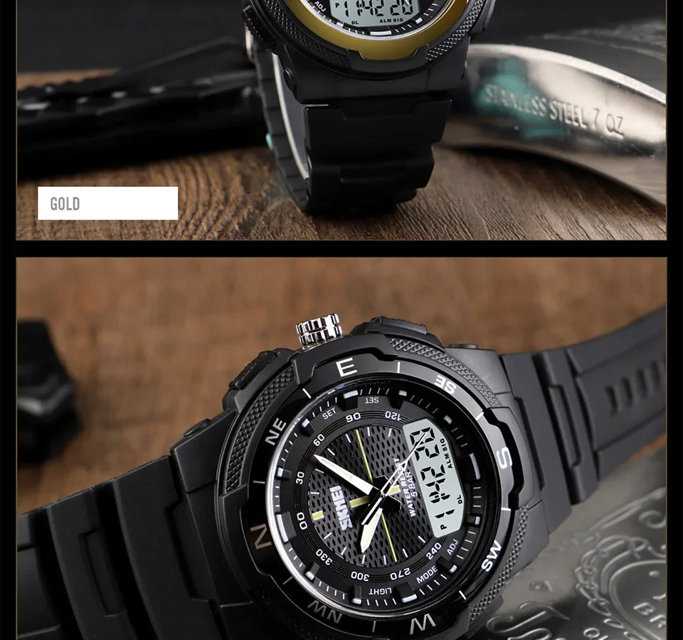 SKMEI Sports Digtal Watch for Men Electronic Military Quartz Alarm Clock Waterproof Mens Wristwatches 1370 Reloj Hombre 1454