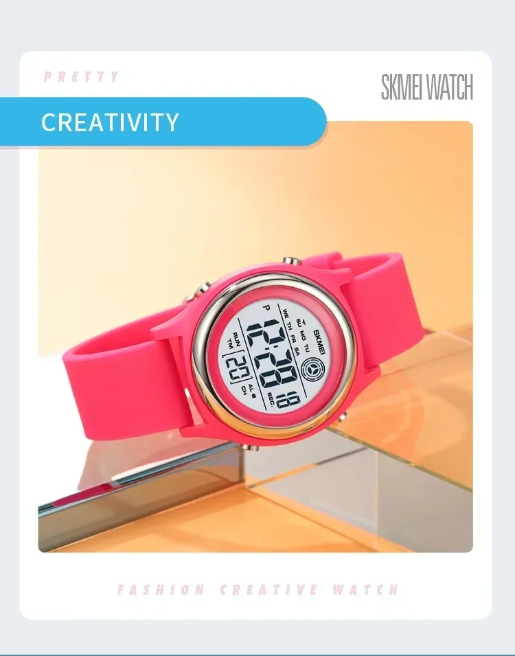 SKMEI Luxury Waterproof Shockproof Sport Countdown Watches Womens Digital Wristwatch for Women Stopwatch Lady Girl Relojes 2094