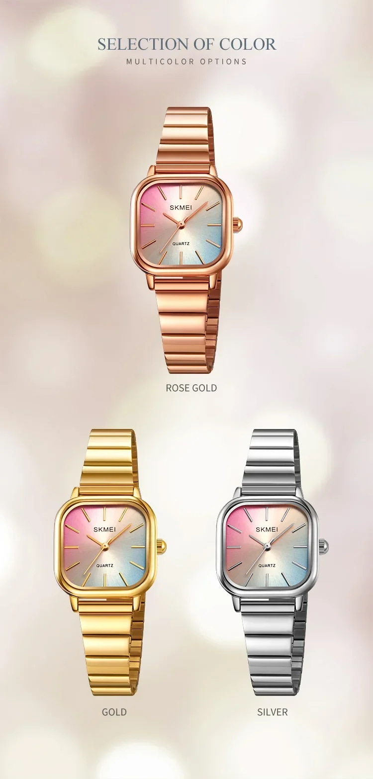 SKMEI Luxury Ladies Female Quartz Watch for Women Waterproof Stainless Steel Girl Womens Wristwatches Clock Reloj Mujer 2190