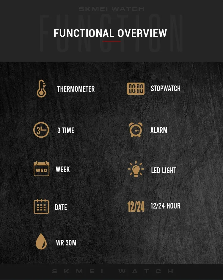 SKMEI 2198 Luxury Stainless Steel Digital Watch Men Waterproof Sports Week Date Mens Wristwatches Alarm Relojes Para Hombre 2033