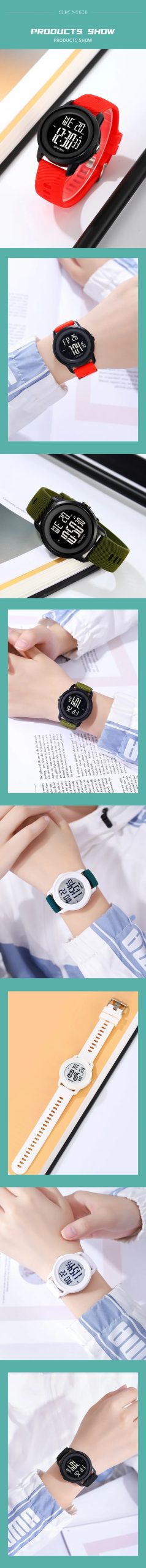 SKMEI 2218 Luxury Digital Watches for Women Men Waterproof Sports LED Display Mens Womens Wristwatches Alarm Reloj De Mujer 1893