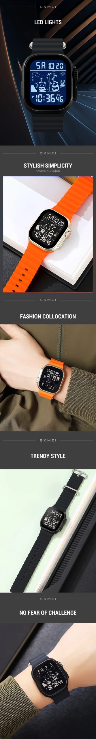 SKMEI 2247 Luxury Digital Sports Watch for Men Women Waterproof Electronic Minimalism Design Girl Boy Wristwatches Reloj Hombre