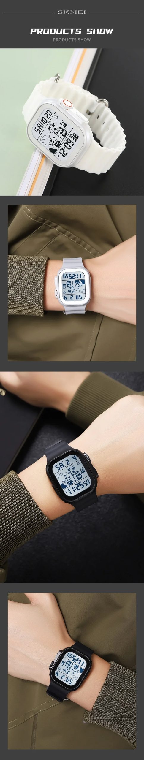 SKMEI 2247 Luxury Digital Sports Watch for Men Women Waterproof Electronic Minimalism Design Girl Boy Wristwatches Reloj Hombre