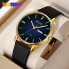 Skmei 2250 Classic Leather Strap Watch with Date and Week Display for Men (30M Waterproof)