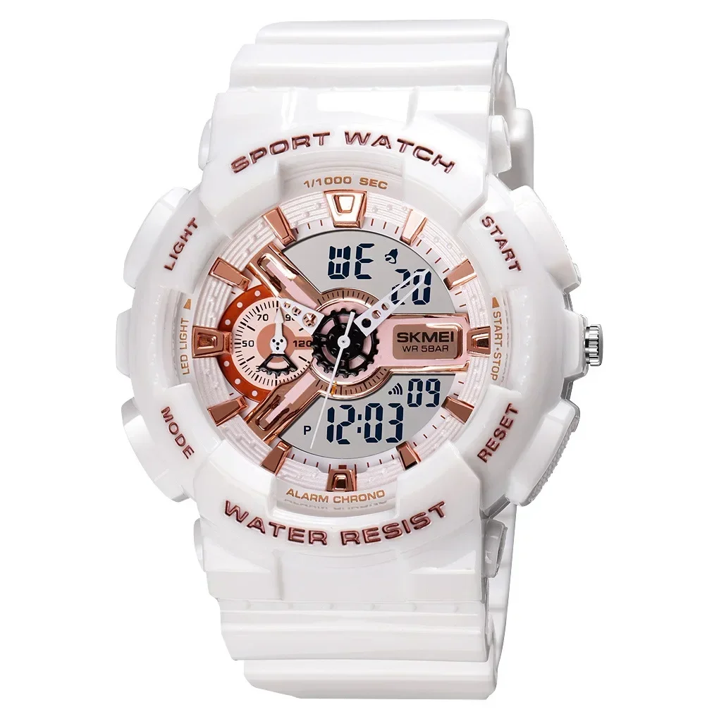 white electron watch