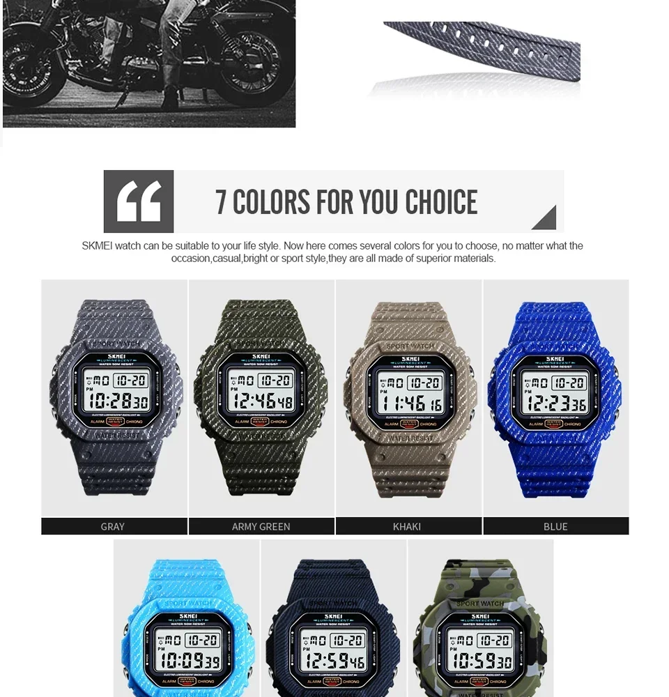 SKMEI 1471 Square Waterproof Electronic SportS Mens Wristwatch Military LED Digital Watch for Men Alarm Clock 1628 Reloj Hombre