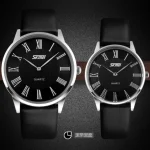Skmei 9092 Quartz Watch with Leather Strap for Men and Women (30M Waterproof)