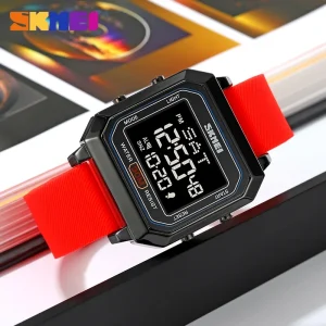 Skmei 2150 Square Countdown Digital Sports Watch for Men with LED Display (30M Waterproof)