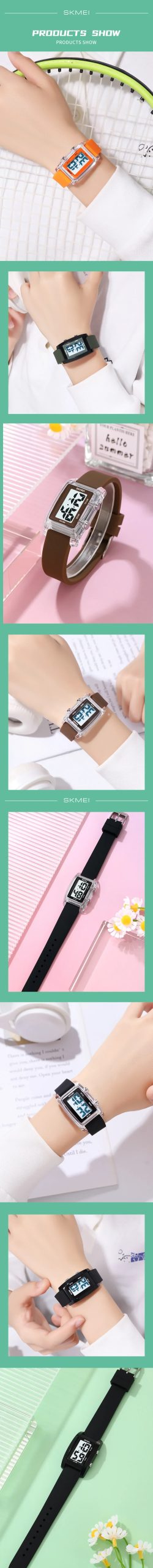 SKMEI 2325 Luxury Waterproof Shockproof Digital Wristwatches Back Light Countdown Watch for Women Stopwatch Lady Reloj SKMEI 2325 Luxury Waterproof Shockproof Digital Wristwatches Back Light Countdown Watch for Women Stopwatch Lady Reloj