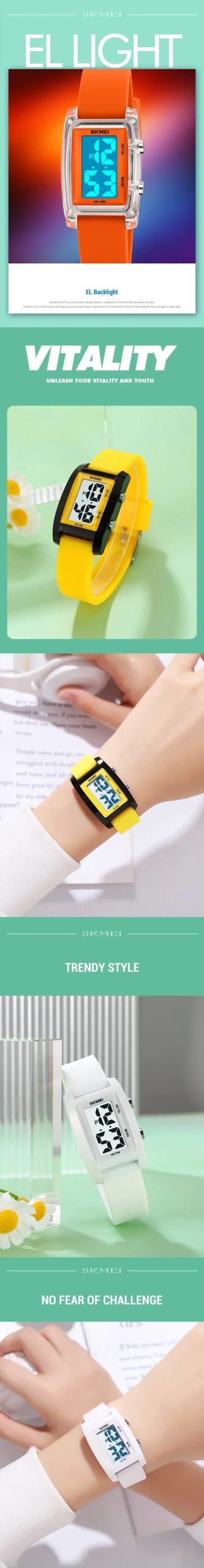SKMEI 2325 Luxury Waterproof Shockproof Digital Wristwatches Back Light Countdown Watch for Women Stopwatch Lady Reloj SKMEI 2325 Luxury Waterproof Shockproof Digital Wristwatches Back Light Countdown Watch for Women Stopwatch Lady Reloj