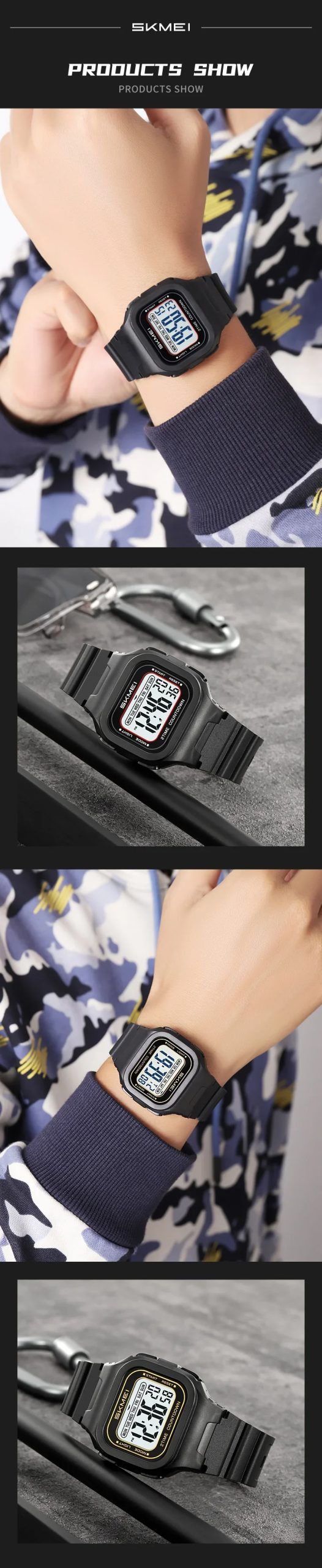 SKMEI 2343 Military Waterproof Digital Watch for Men Sports Shockproof Mens Wristwatches LED Didplay Alarm Clock Reloj Hombre SKMEI 2343 Military Waterproof Digital Watch for Men Sports Shockproof Mens Wristwatches LED Didplay Alarm Clock Reloj Hombre