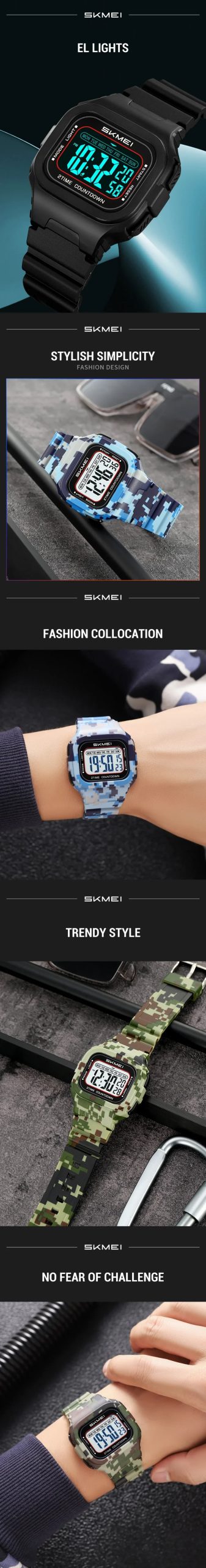 SKMEI 2343 Military Waterproof Digital Watch for Men Sports Shockproof Mens Wristwatches LED Didplay Alarm Clock Reloj Hombre SKMEI 2343 Military Waterproof Digital Watch for Men Sports Shockproof Mens Wristwatches LED Didplay Alarm Clock Reloj Hombre