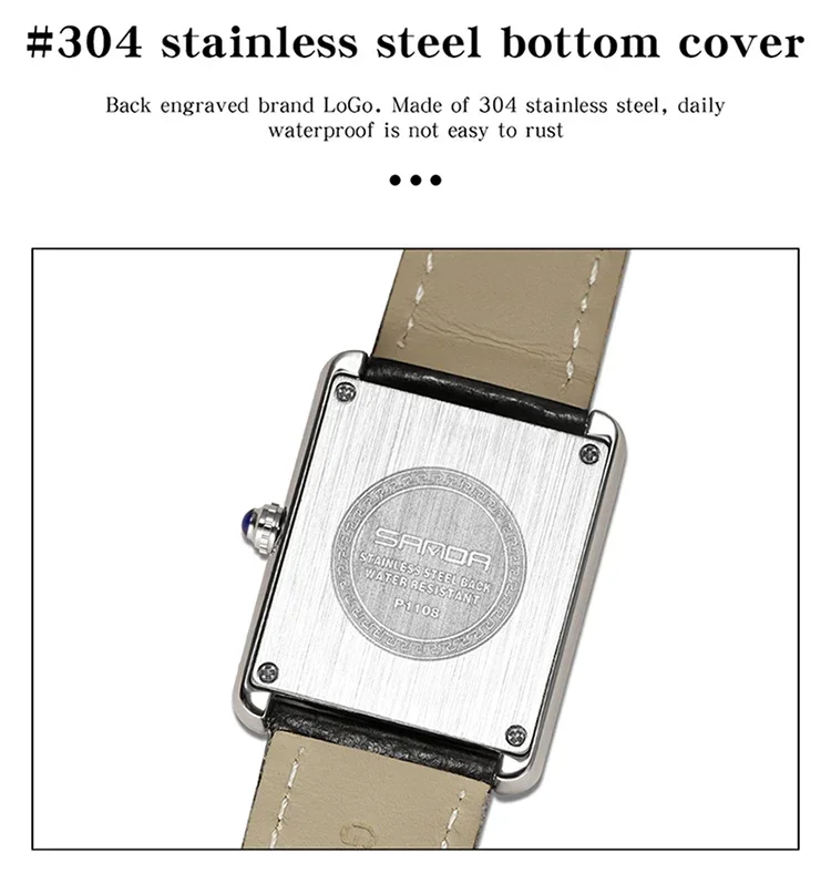 SANDA 9031 Luxury Couple Watch Wear Resistant Leather Strap Square Dial Waterproof Sport Casual Women Men Quartz Watches Relogi SANDA 9031 Luxury Couple Watch Wear Resistant Leather Strap Square Dial Waterproof Sport Casual Women Men Quartz Watches Relogi
