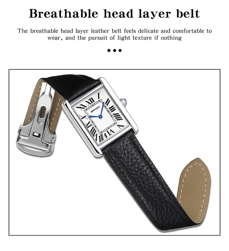 SANDA 9031 Luxury Couple Watch Wear Resistant Leather Strap Square Dial Waterproof Sport Casual Women Men Quartz Watches Relogi SANDA 9031 Luxury Couple Watch Wear Resistant Leather Strap Square Dial Waterproof Sport Casual Women Men Quartz Watches Relogi
