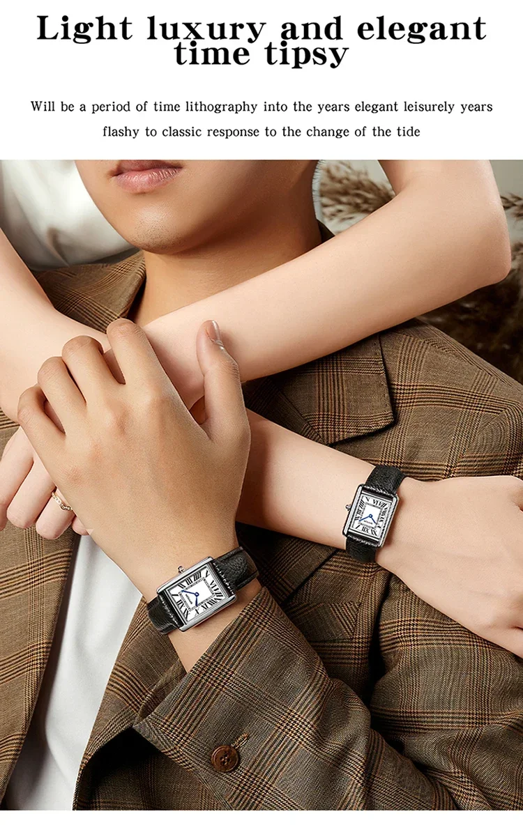 SANDA 9031 Luxury Couple Watch Wear Resistant Leather Strap Square Dial Waterproof Sport Casual Women Men Quartz Watches Relogi SANDA 9031 Luxury Couple Watch Wear Resistant Leather Strap Square Dial Waterproof Sport Casual Women Men Quartz Watches Relogi