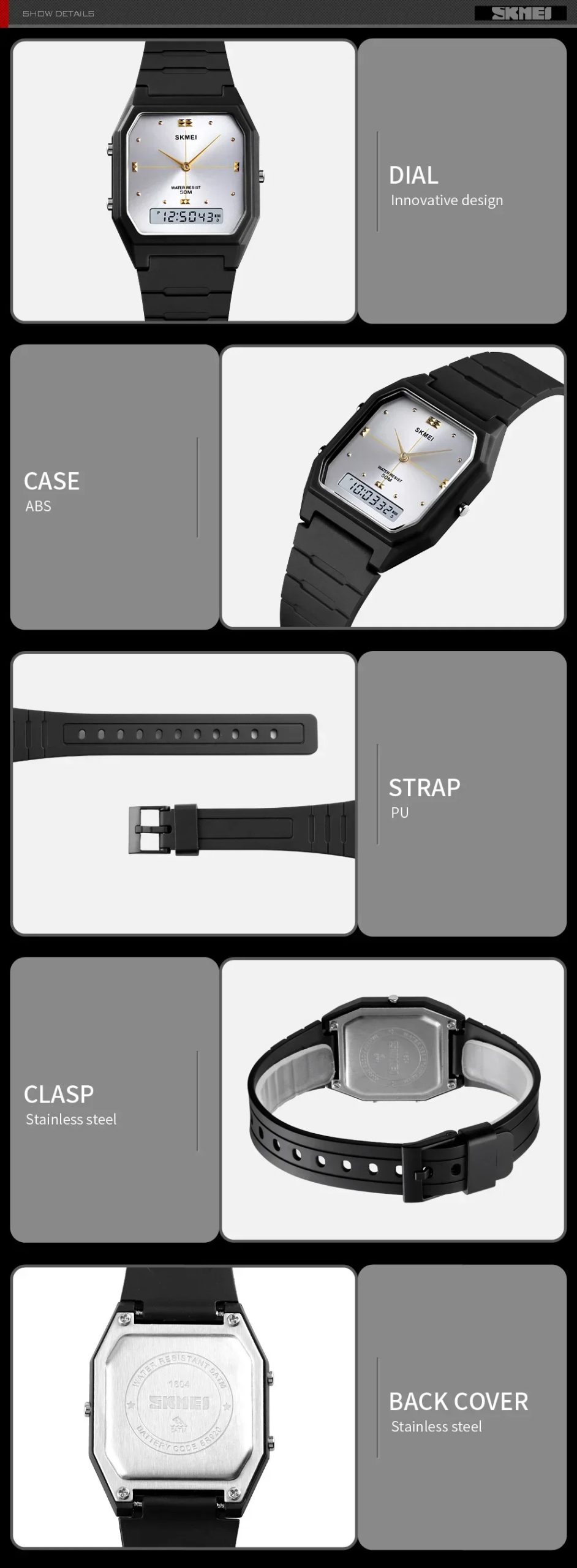 SKMEI 1604 Luxury Waterproof Watch for Men Women Sport Countdown Lady Digital Quartz Wristwatches Womens Clock Relogio Masculino SKMEI 1604 Luxury Waterproof Watch for Men Women Sport Countdown Lady Digital Quartz Wristwatches Womens Clock Relogio Masculino