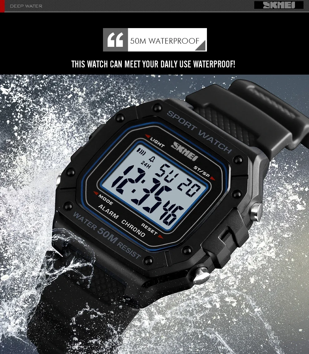 SKMEI Military Digital LED Display Electronic Mens Wristwatches Waterproof Sports Watch for Men Clock 1628 Reloj Hombre SKMEI Military Digital LED Display Electronic Mens Wristwatches Waterproof Sports Watch for Men Clock 1628 Reloj Hombre