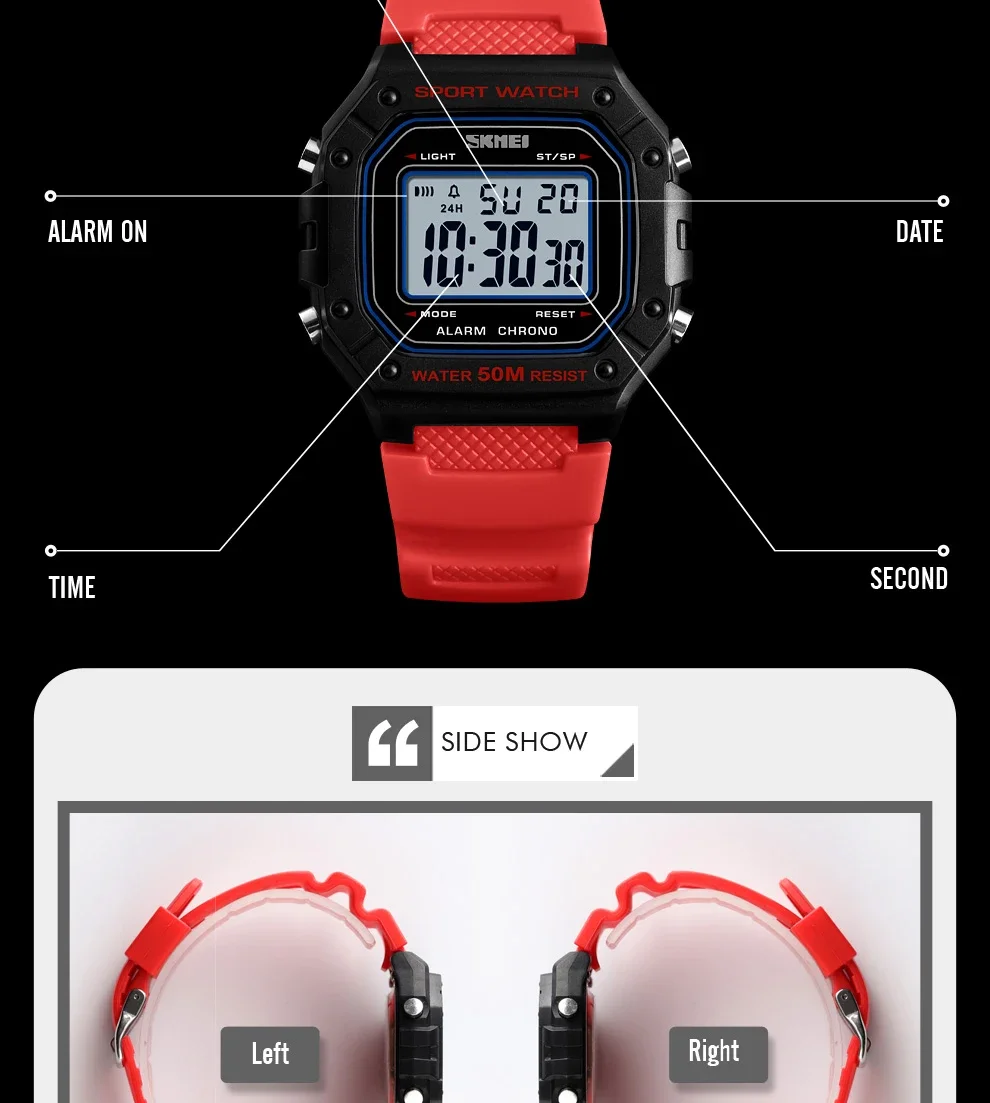 SKMEI Military Digital LED Display Electronic Mens Wristwatches Waterproof Sports Watch for Men Clock 1628 Reloj Hombre SKMEI Military Digital LED Display Electronic Mens Wristwatches Waterproof Sports Watch for Men Clock 1628 Reloj Hombre