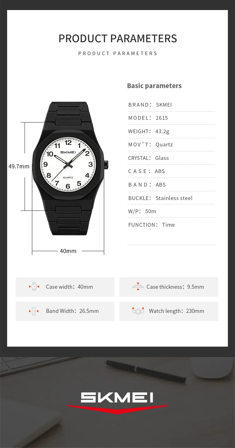 SKMEI 2615 Fashion Waterproof Sports Student Men Wristwatches Simple Student Quartz Watch for Men Women Relógios Masculino SKMEI 2615 Fashion Waterproof Sports Student Men Wristwatches Simple Student Quartz Watch for Men Women Relógios Masculino