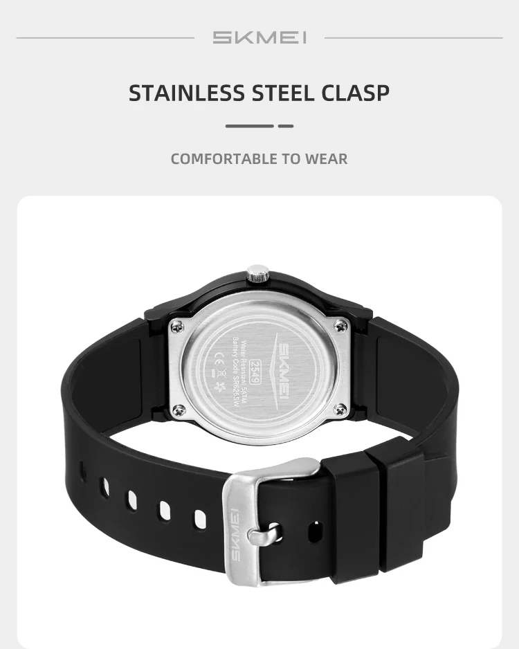 SKMEI 2549 Luxury Women Quartz Watches Fashion Silicone Waterproof Simple Sport Women Wristwatches Girls Clock 1419 Montre Femme SKMEI 2549 Luxury Women Quartz Watches Fashion Silicone Waterproof Simple Sport Women Wristwatches Girls Clock 1419 Montre Femme