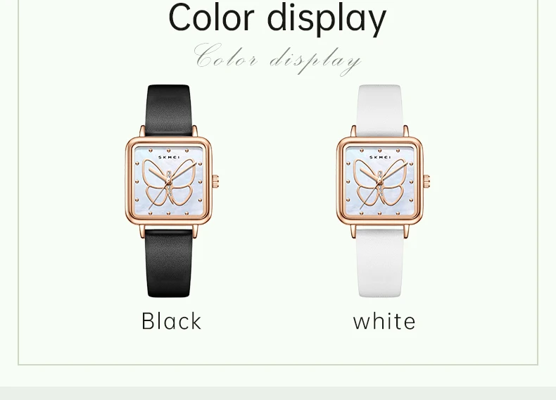 SKMEI Romantic Style Butterfly Quartz Movement Watches Ladies Small Square Wristwatches Fashion Elegance Waterproof Girls Watch SKMEI Romantic Style Butterfly Quartz Movement Watches Ladies Small Square Wristwatches Fashion Elegance Waterproof Girls Watch