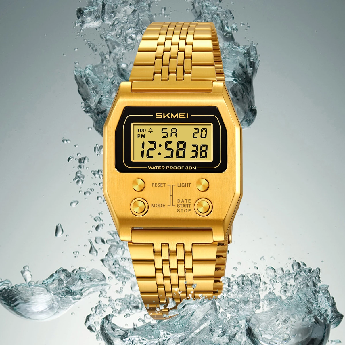 Skmei 2460 Multifunction Digital Watch with EL Light and Stopwatch for Men and Women (30M Waterproof) Skmei 2460 Multifunction Digital Watch with EL Light and Stopwatch for Men and Women (30M Waterproof) - Image 3
