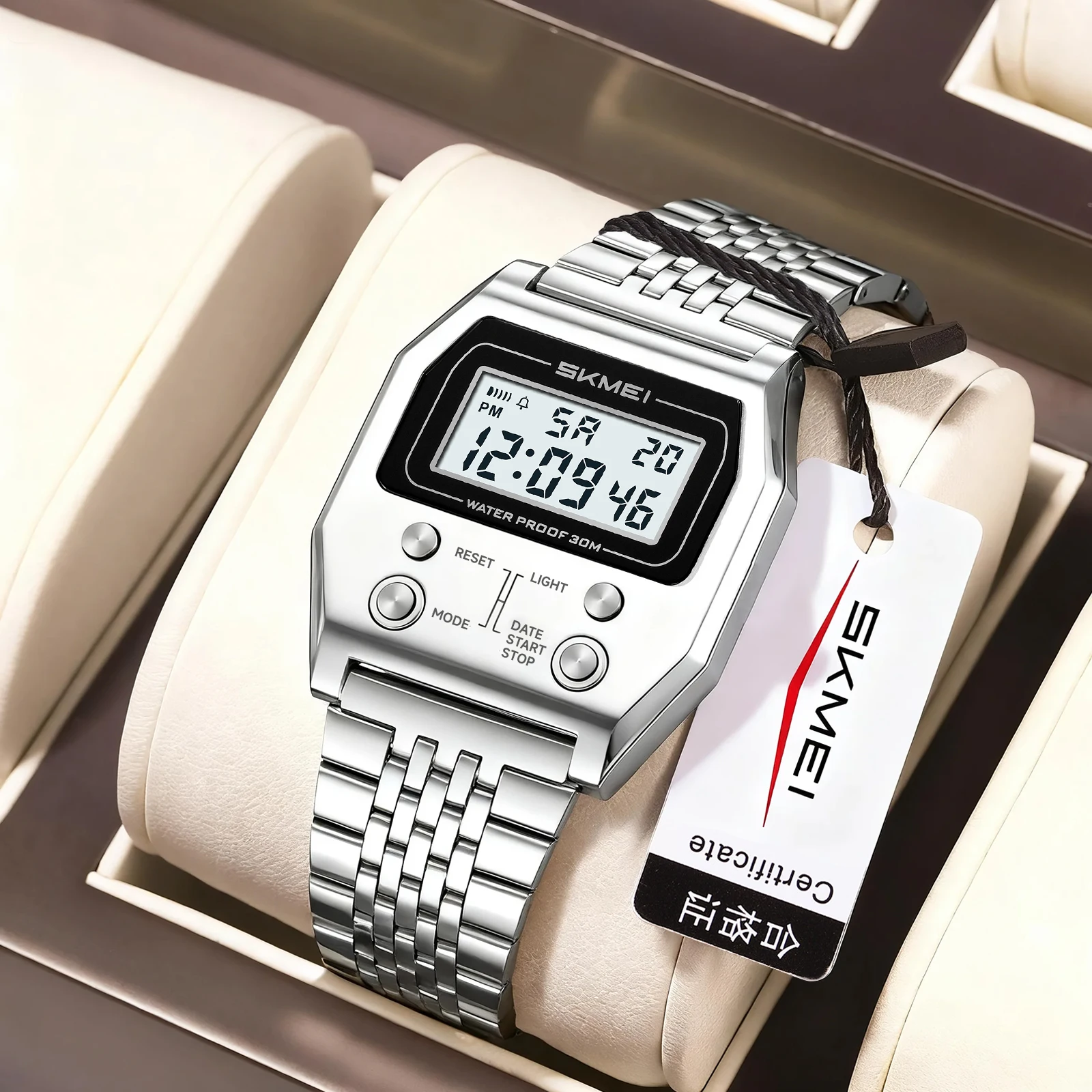 Skmei 2460 Multifunction Digital Watch with EL Light and Stopwatch for Men and Women (30M Waterproof) Skmei 2460 Multifunction Digital Watch with EL Light and Stopwatch for Men and Women (30M Waterproof) - Image 2