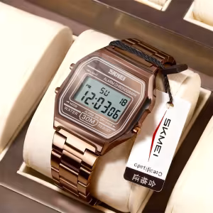 Skmei 1123 Classic Stainless Steel Digital Chronograph Watch with EL Backlight (30M Waterproof)