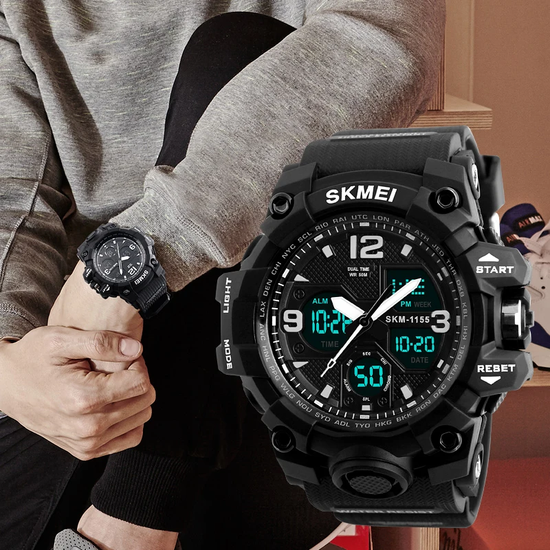 Skmei 11558 Multifunction Digital Sports Watch with Dual Time and Chronograph for Men (50M Waterproof) Skmei 11558 Multifunction Digital Sports Watch with Dual Time and Chronograph for Men (50M Waterproof) - Image 3