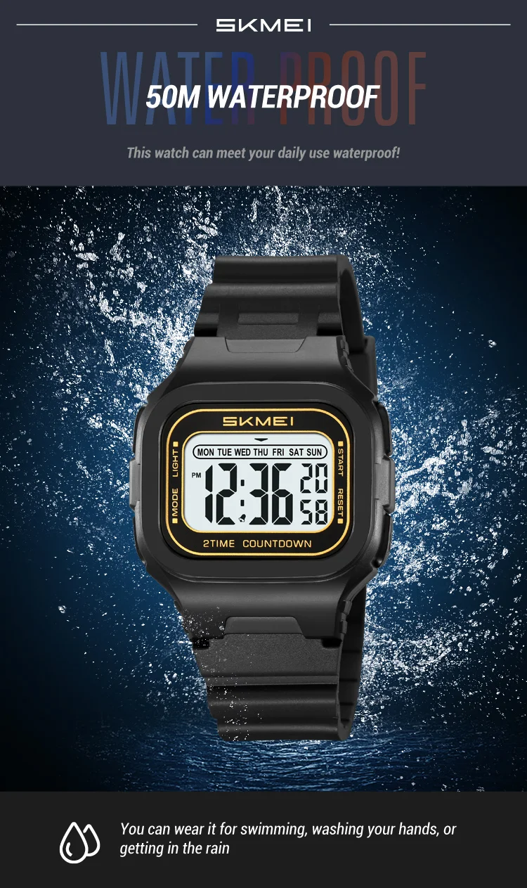 SKMEI Sports Countdown Digital Wristwatch For Men Women Waterproof Electronic Watches Chrono Student Military Watch Reloj Hombre SKMEI Sports Countdown Digital Wristwatch For Men Women Waterproof Electronic Watches Chrono Student Military Watch Reloj Hombre