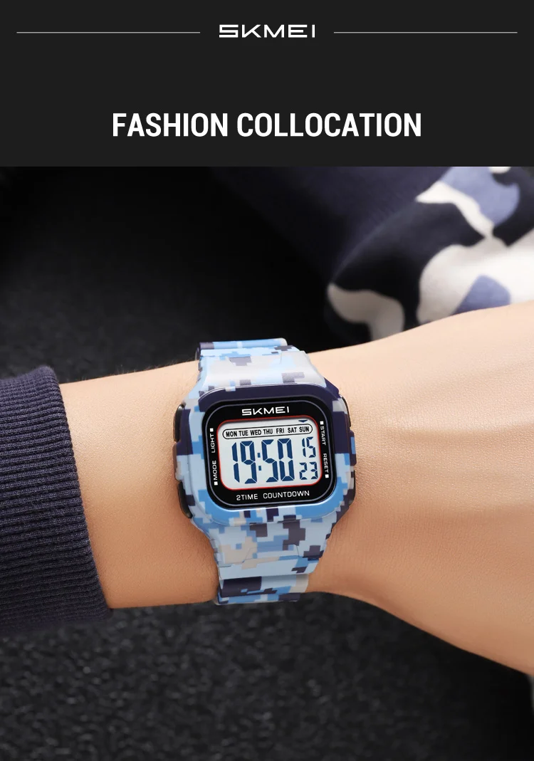 SKMEI Sports Countdown Digital Wristwatch For Men Women Waterproof Electronic Watches Chrono Student Military Watch Reloj Hombre SKMEI Sports Countdown Digital Wristwatch For Men Women Waterproof Electronic Watches Chrono Student Military Watch Reloj Hombre