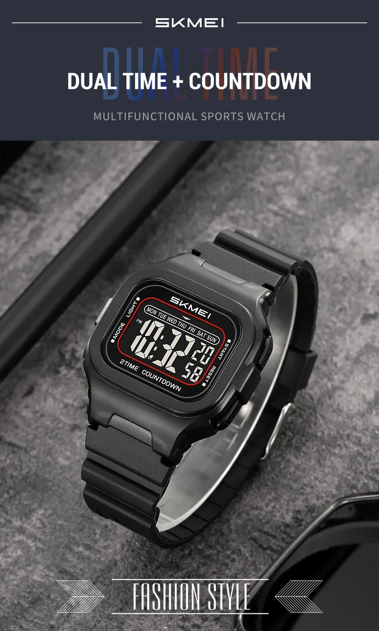 SKMEI Sports Countdown Digital Wristwatch For Men Women Waterproof Electronic Watches Chrono Student Military Watch Reloj Hombre SKMEI Sports Countdown Digital Wristwatch For Men Women Waterproof Electronic Watches Chrono Student Military Watch Reloj Hombre