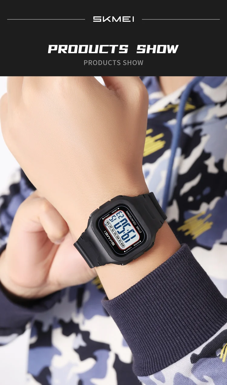 SKMEI Sports Countdown Digital Wristwatch For Men Women Waterproof Electronic Watches Chrono Student Military Watch Reloj Hombre SKMEI Sports Countdown Digital Wristwatch For Men Women Waterproof Electronic Watches Chrono Student Military Watch Reloj Hombre