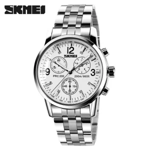 Skmei 1263 Classic Quartz Dress Watch for Men and Women with Luminous Hands (30M Waterproof)