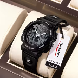 Skmei 1263 Multifunction Digital Watch with Dual Time Display and Chronograph for Men and Women (50M Waterproof)