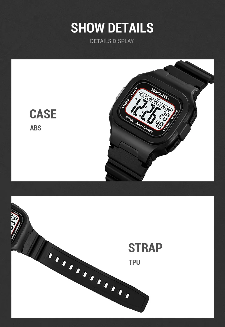 SKMEI Sports Countdown Digital Wristwatch For Men Women Waterproof Electronic Watches Chrono Student Military Watch Reloj Hombre SKMEI Sports Countdown Digital Wristwatch For Men Women Waterproof Electronic Watches Chrono Student Military Watch Reloj Hombre