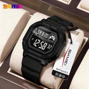Skmei 2543 Multifunction Digital Sports Watch with Dual Time and Countdown (50M Waterproof)