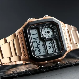 Skmei 1263 Multifunction Digital Chronograph Watch with Dual Time and Alarm (50M Waterproof)