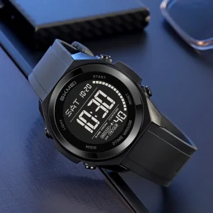 Skmei 2455 Multifunction Digital Sports Watch with Dual Time, Countdown and EL Light (50M Waterproof)