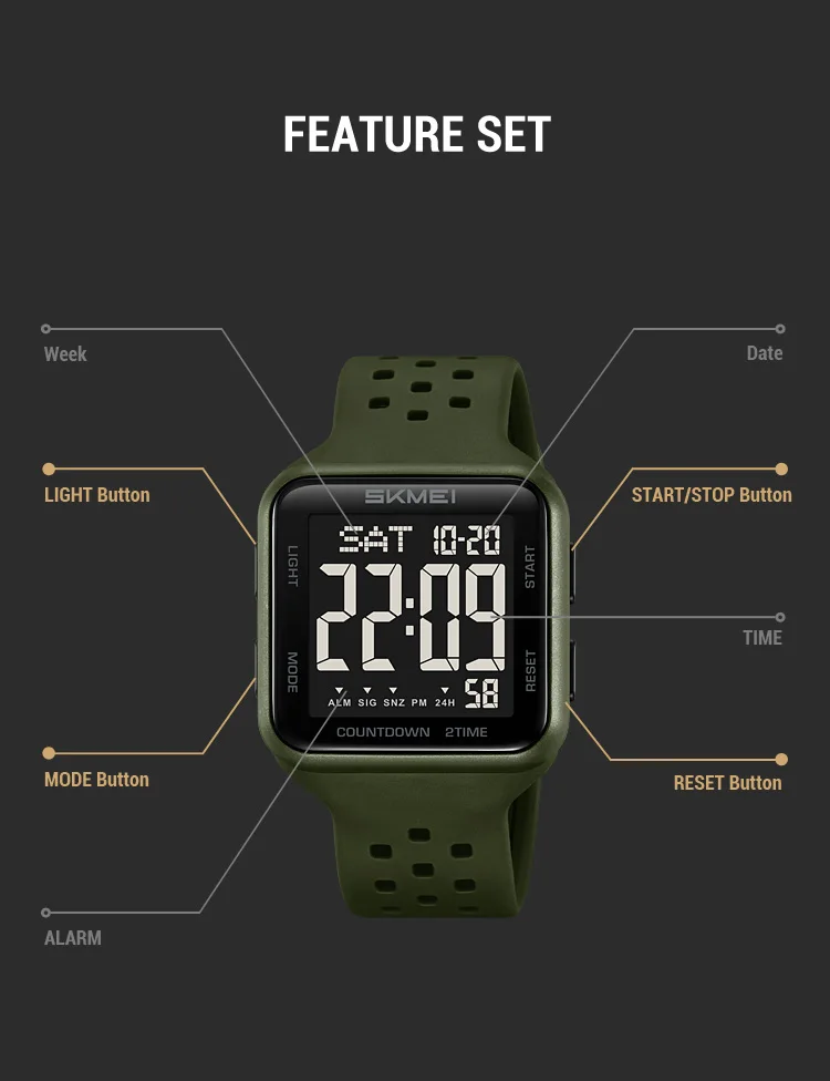 SKMEI 2440 Digital Electronics Watches Men Women Fashion Week Date Wristwatch Chrono Count Down Alarm Watch reloj hombre SKMEI 2440 Digital Electronics Watches Men Women Fashion Week Date Wristwatch Chrono Count Down Alarm Watch reloj hombre