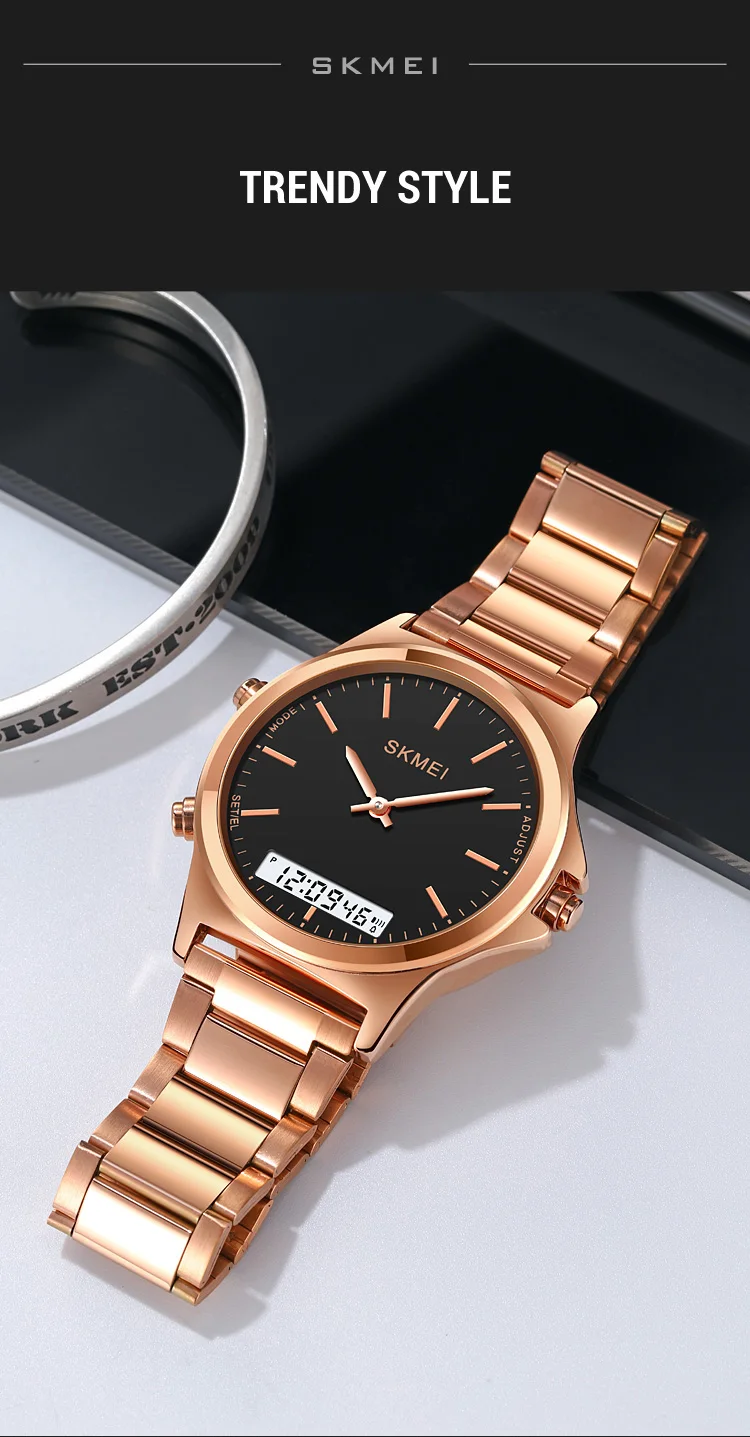 SKMEI 2120 Stainless Steel Strip Display Digital Watches, Men Women Luxury Waterproof Quartz Wristwatches and Bracele Reloj Homb SKMEI 2120 Stainless Steel Strip Display Digital Watches, Men Women Luxury Waterproof Quartz Wristwatches and Bracele Reloj Homb