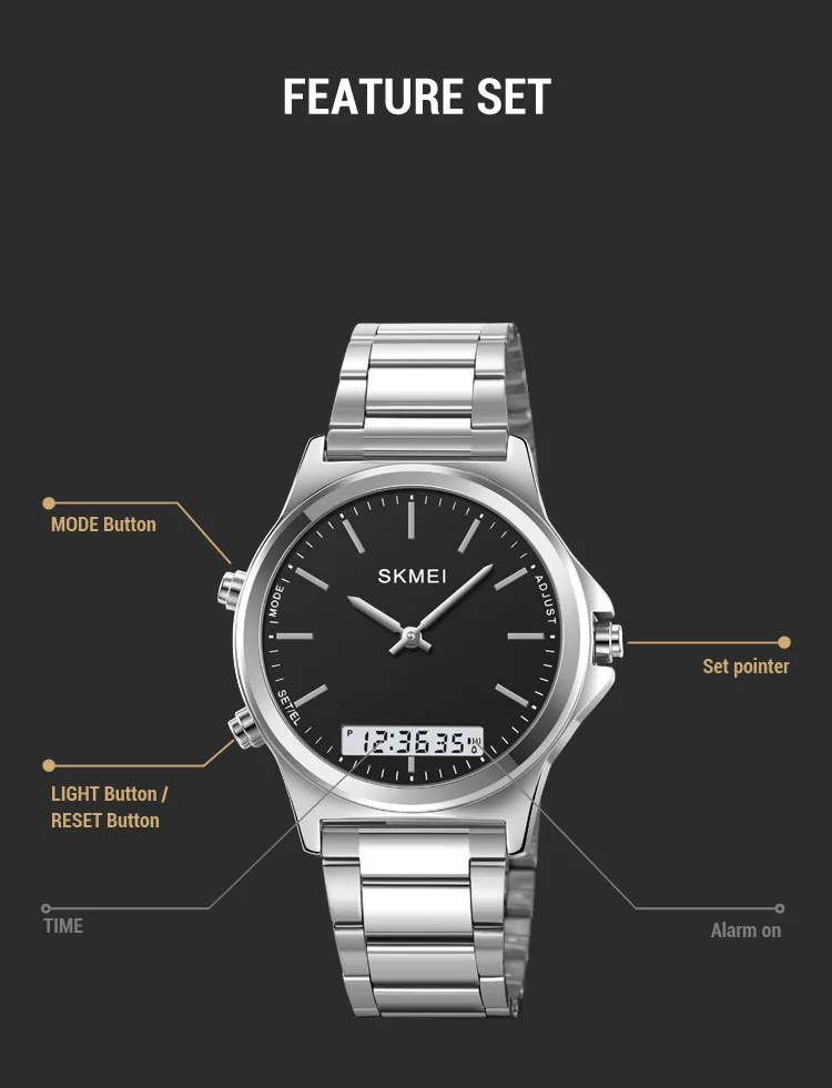 SKMEI 2120 Stainless Steel Strip Display Digital Watches, Men Women Luxury Waterproof Quartz Wristwatches and Bracele Reloj Homb SKMEI 2120 Stainless Steel Strip Display Digital Watches, Men Women Luxury Waterproof Quartz Wristwatches and Bracele Reloj Homb