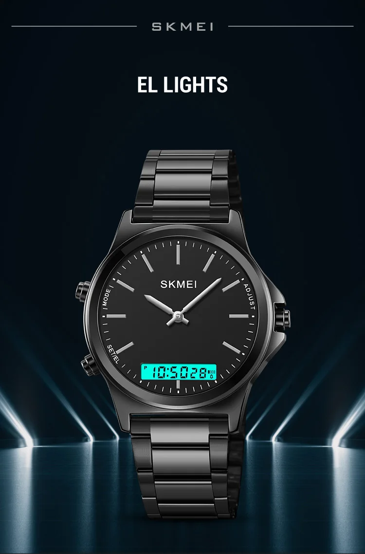 SKMEI 2120 Stainless Steel Strip Display Digital Watches, Men Women Luxury Waterproof Quartz Wristwatches and Bracele Reloj Homb SKMEI 2120 Stainless Steel Strip Display Digital Watches, Men Women Luxury Waterproof Quartz Wristwatches and Bracele Reloj Homb