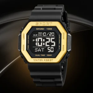 Skmei 1988 Multifunction Digital Sports Watch with Dual Time, Countdown and Alarm (50M Waterproof)