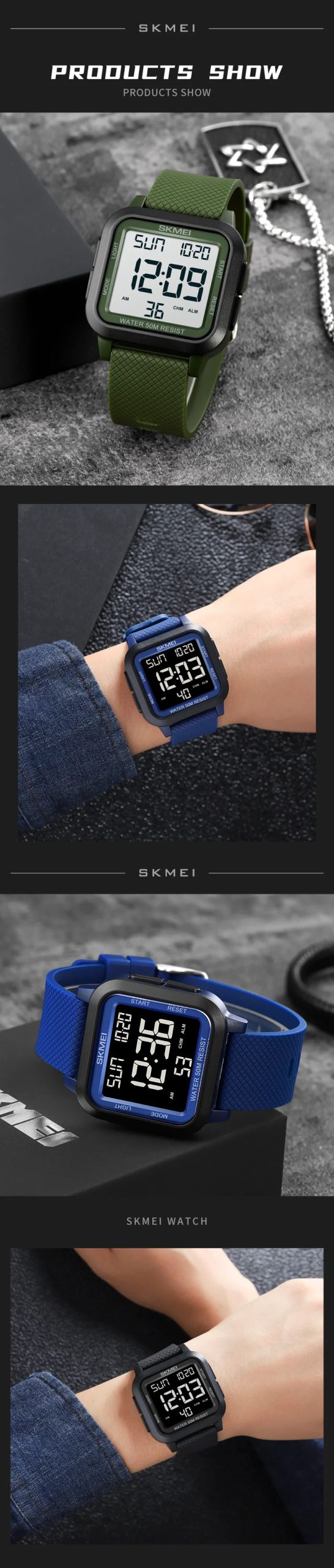 SKMEI 1894 Sport Watch Men Alarm Chrono Clock 5Bar Waterproof Military Watches LED Display Shock Digital Watch reloj hombre SKMEI 1894 Sport Watch Men Alarm Chrono Clock 5Bar Waterproof Military Watches LED Display Shock Digital Watch reloj hombre