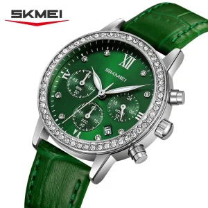 Skmei 9384 Romantic Rhinestone Dress Watch for Women with Stainless Steel Strap (30M Waterproof)
