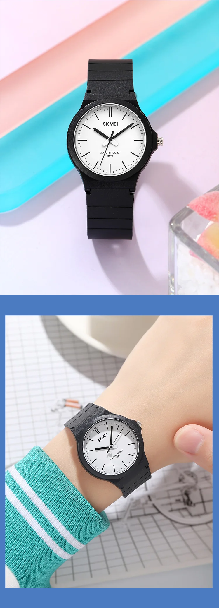 SKMEI 2557 Simple Quartz Watch Men Women Wristwatch 5ATM Waterproof Students Watch Clock Time Daily Outfit Hand-washing Raining SKMEI 2557 Simple Quartz Watch Men Women Wristwatch 5ATM Waterproof Students Watch Clock Time Daily Outfit Hand-washing Raining