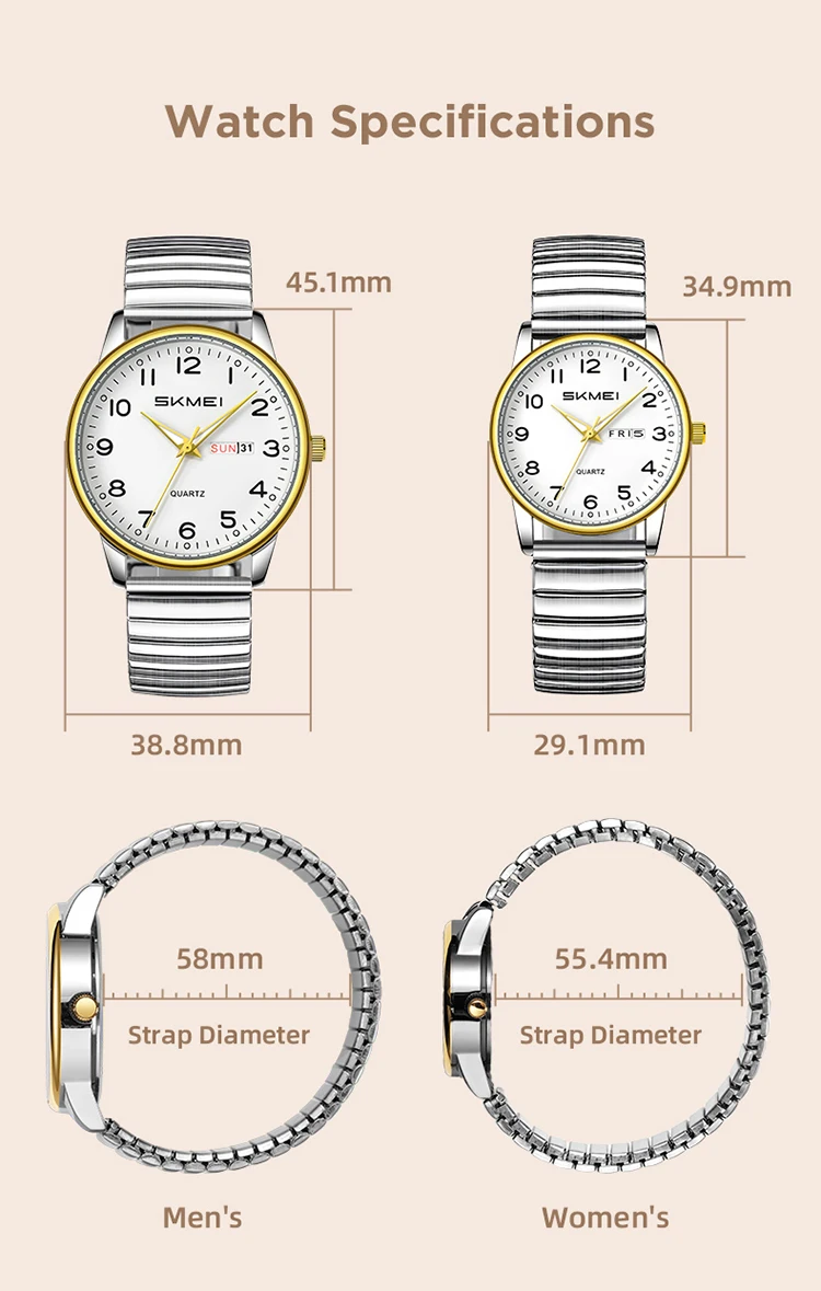 SKMEI 7902 Quartz Wristwatch W/ Box 3ATM Waterproof Watch Date Display Luminous Women Men Clock For Anniversary Birthday Party SKMEI 7902 Quartz Wristwatch W/ Box 3ATM Waterproof Watch Date Display Luminous Women Men Clock For Anniversary Birthday Party