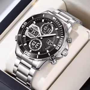 Skmei 2621 Digital Quartz Watch with Dual Time, Date, and Stopwatch for Men (30M Waterproof)